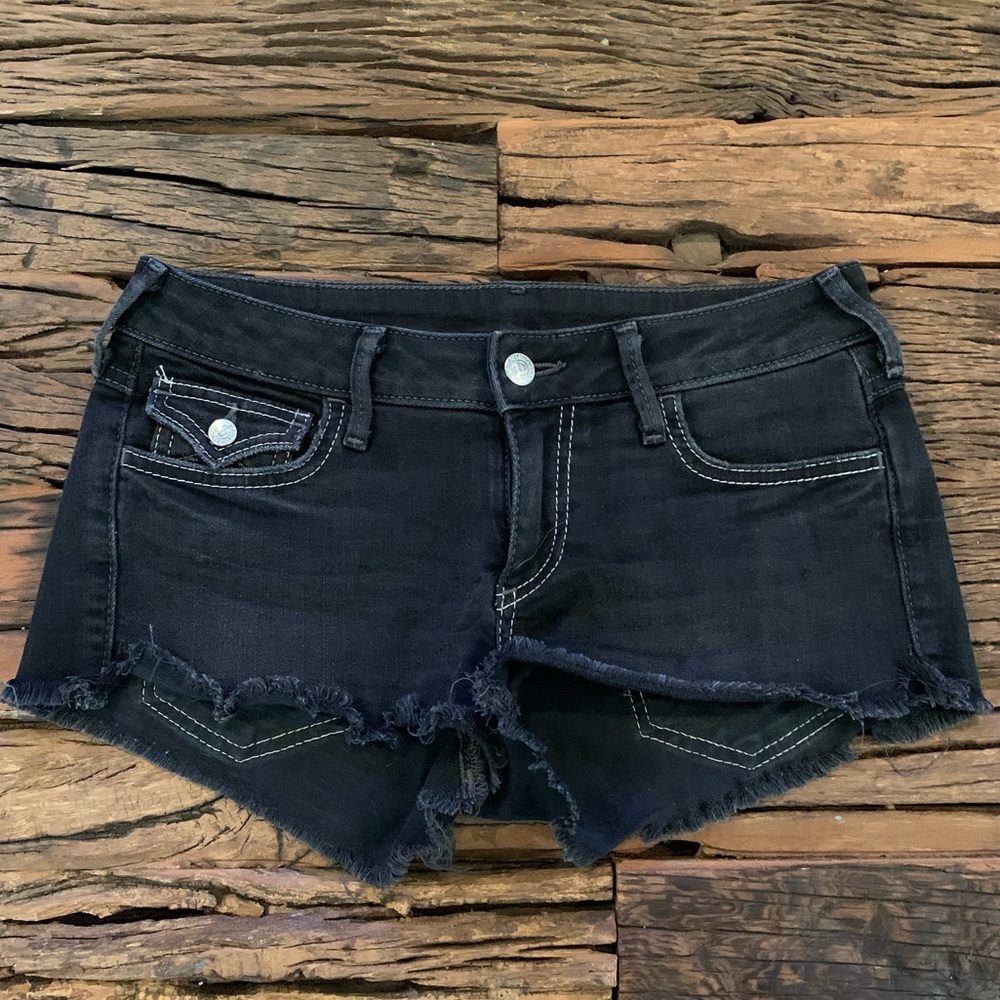 True Religion Women’s Black Jean Shorts